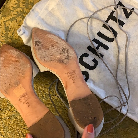 Schutz Suede Lace Up Flats - Picture 2 of 9